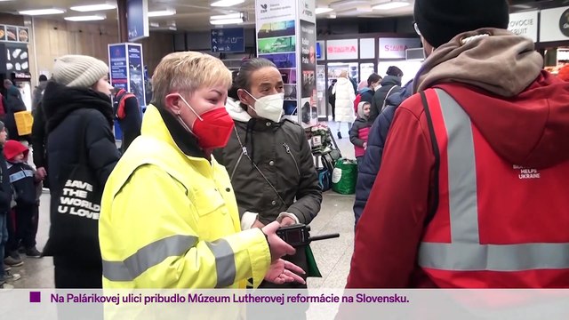 Ako to vyzerá, keď prichádza vlak s Ukrajinskými odídencami (Hlavná stanica)