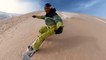 Pluie de sable : des snowboarders surfent sur une neige ocre dans les Pyrénées