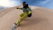 Pluie de sable : des snowboarders surfent sur une neige ocre dans les Pyrénées