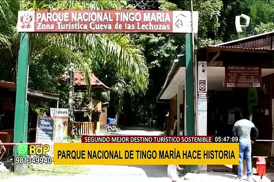 Parque Nacional Tingo María fue reconocido como destino turístico sostenible en el mundo