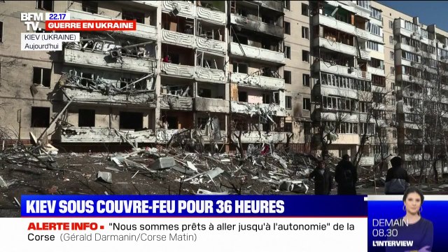 Guerre en Ukraine: Kiev placée sous couvre-feu pour 36 heures