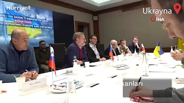 Polonya, Slovenya ve Çekya Başbakanları Kiev’de Zelenski ile bir araya geldi