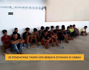 20 pendatang tanpa izin berjaya ditahan di Sabah