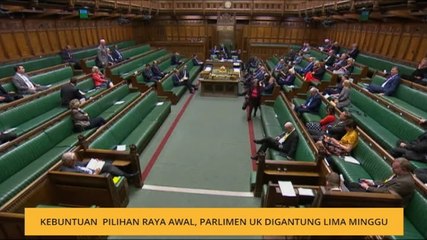 Kebuntuan pilihan raya awal, Parlimen UK digantung lima minggu