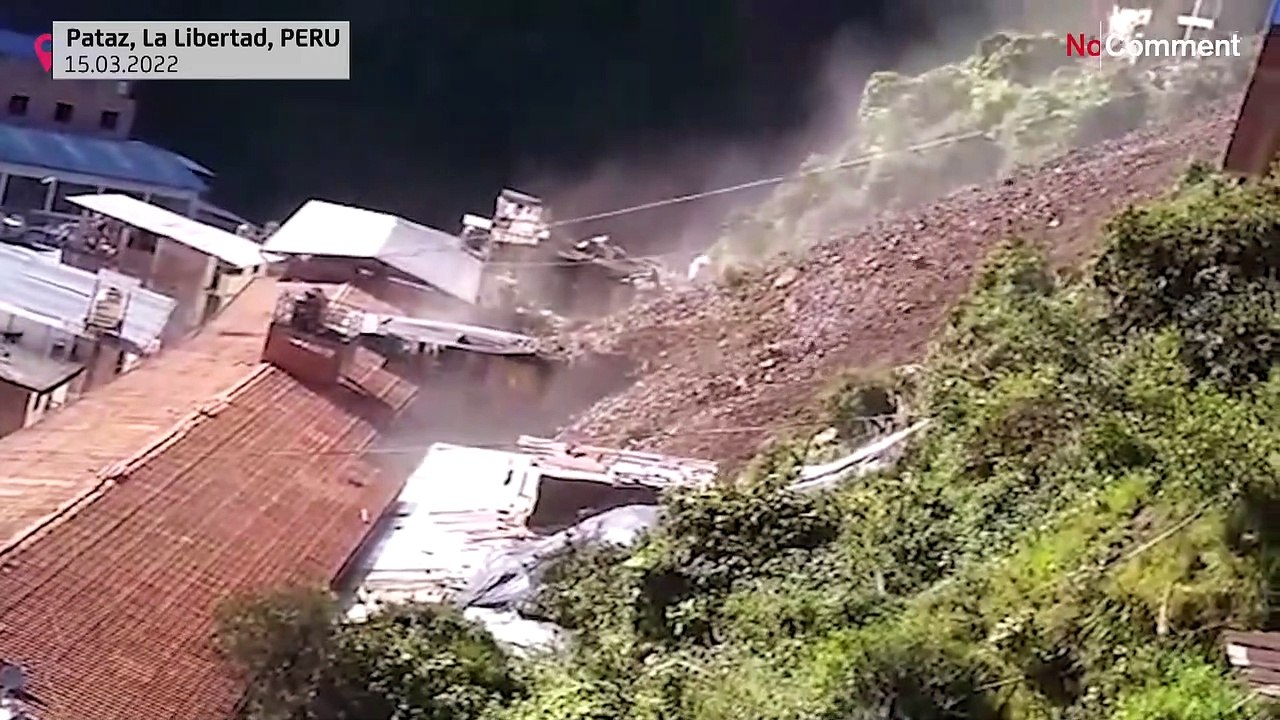 Peru: dutzende häuser bei erdrutsch verschüttet