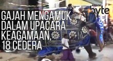 #AWANIByte: Gajah mengamuk dalam upacara keagamaan, 18 disahkan cedera