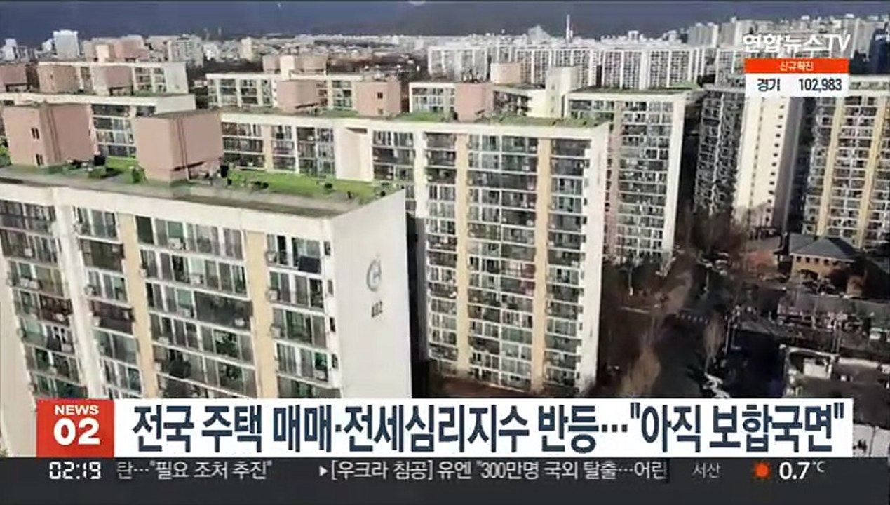 전국 주택 매매·전세심리지수 반등…"아직 보합국면"