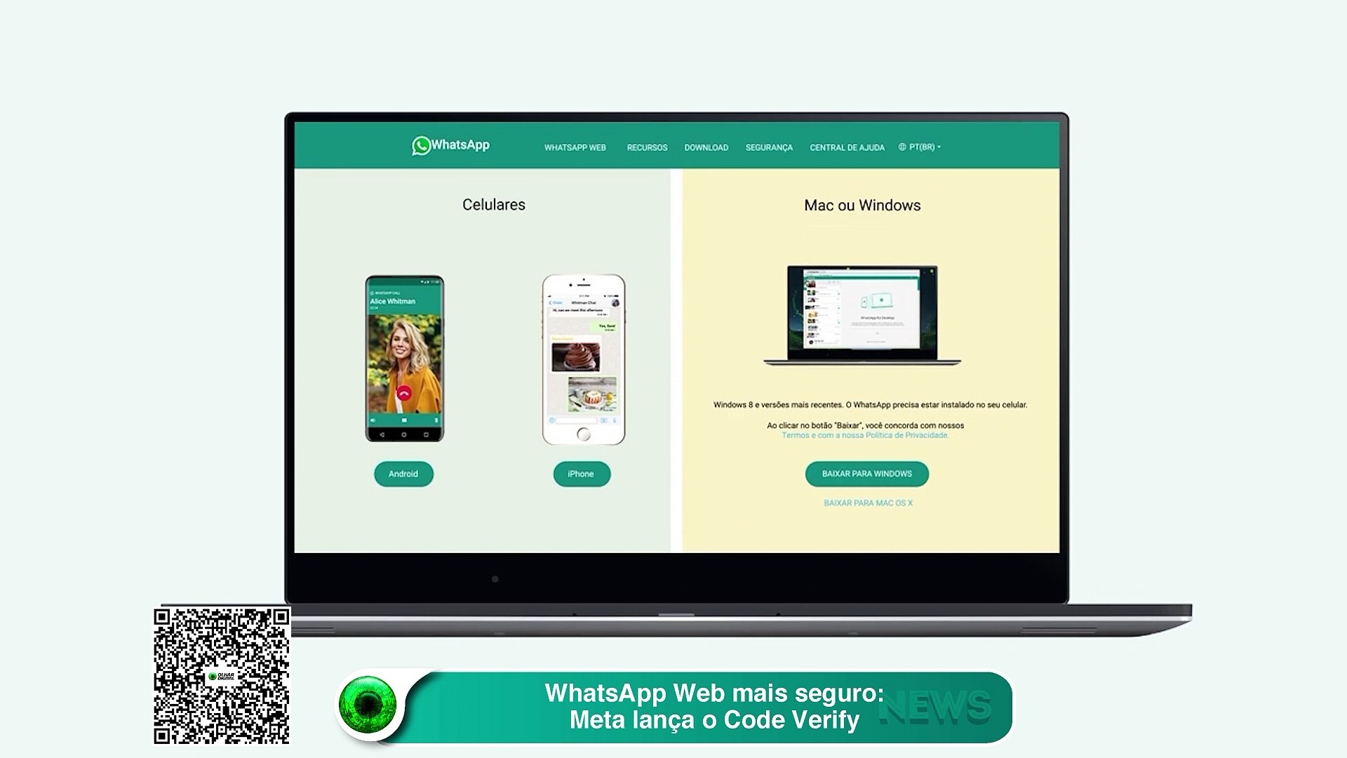 ⁣WhatsApp Web mais seguro: Meta lança o Code Verify