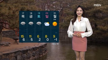 [굿모닝MBN 날씨]어제보다 포근, 서울 최고 16도…서쪽 안개·미세먼지 주의