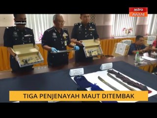 Tiga penjenayah maut ditembak