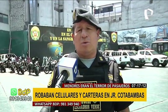 Intervienen a menores de edad que robaban celulares y carteras en el Cercado de Lima