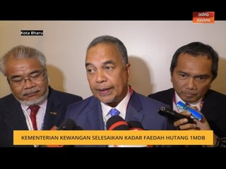 Kementerian Kewangan selesaikan kadar faedah hutang 1MDB