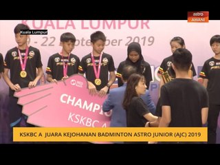 KSKBC A  juara Kejohanan Badminton Astro Junior (AJC) 2019