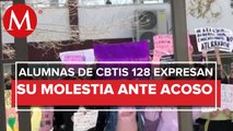Alumnas de CBTIS 128 protestan por actos de acoso en la institución