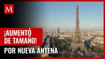 ¿Dio el estirón? En París, Torre Eiffel aumenta seis metros de altura por nueva antena