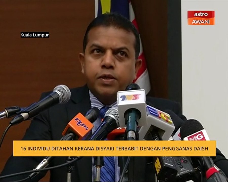 16 individu ditahan kerana disyaki terbabit dengan pengganas Daish