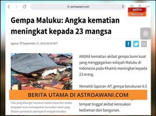 AWANI Pagi: Tumpuan berita utama 28 Sept 2019 di astroawani.com