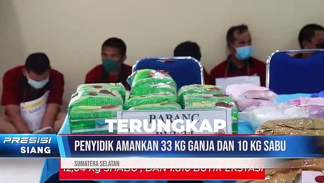 Polda Sumsel Ungkap Penyelundupan 43,07 kg Ganja dan 12,04 kg Sabu Selama Maret 2022