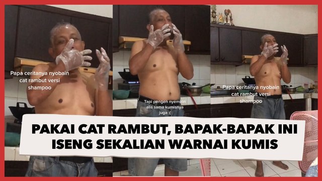 Ngakak! Pakai Cat Rambut, Bapak-bapak Ini Iseng Sekalian Warnai Kumis