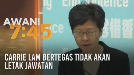 Carrie Lam bertegas tidak akan letak jawatan