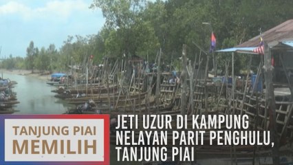 Jeti uzur di kampung nelayan Parit Penghulu, Tanjung Piai