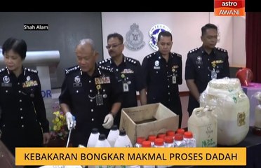 Kebakaran bongkar makmal proses dadah