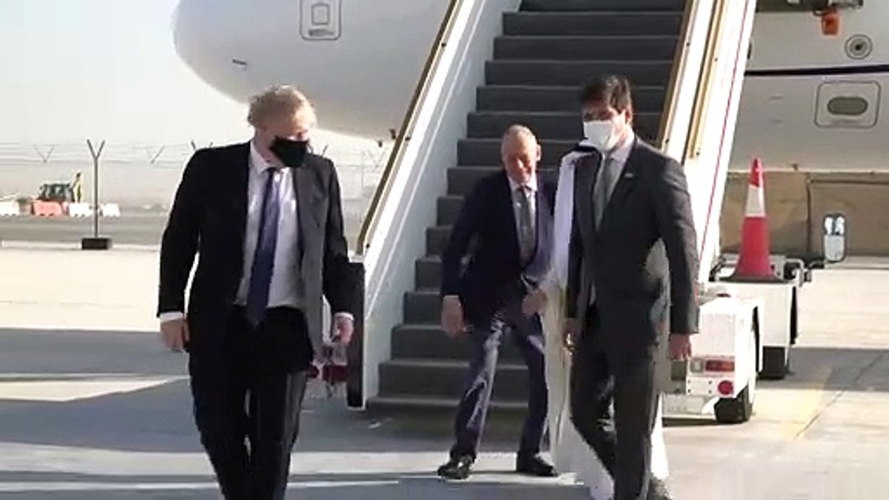 Prime Minister Boris Johnson  arrives in Abu Dhabi in bid to end West's 'addiction' to Vladimir Putin's oil and gas