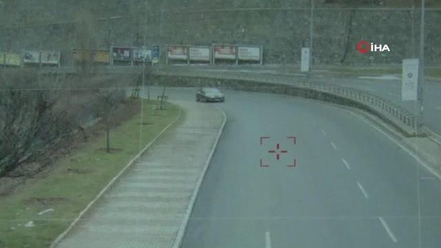 Sarıyer'de dron destekli trafik denetimi... Emniyet kemeri takmayanlara ceza yağdı