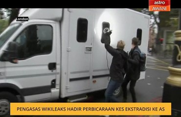 Pengasas Wikileaks hadir perbicaraan kes ekstradisi ke AS