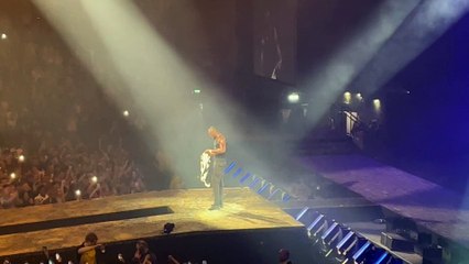Stormzy dons Newcastle United shirt at Utilita Arena