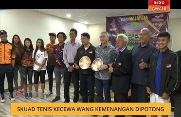 Skuad tenis kecewa wang kemenangan dipotong