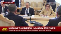 Bakan Çavuşoğlu Moskova'da! Lavrov ile bir araya geldi