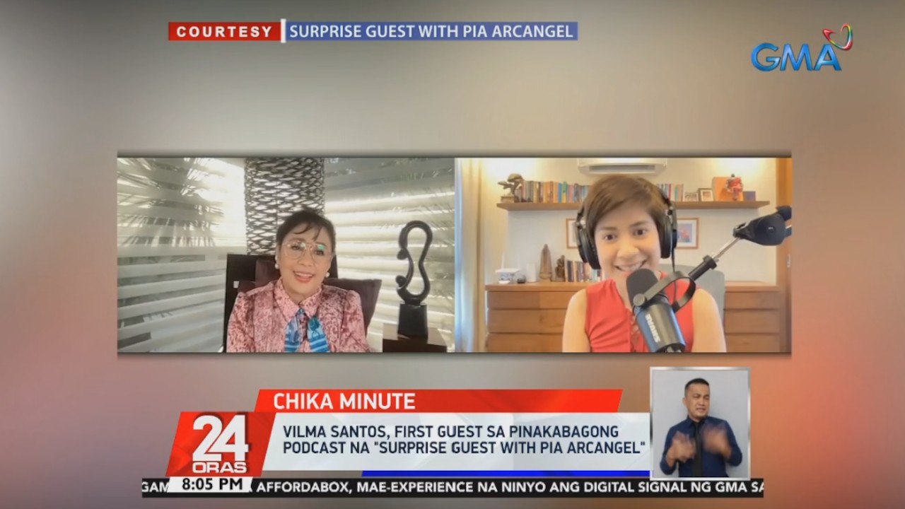 Vilma Santos, first guest sa pinakabagong podcast na "Surprise Guest with Pia Arcangel" | 24 Oras