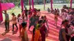 Holi played fiercely, Abir applied Gulal to each other