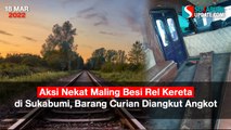 Aksi Nekat Maling Besi Rel Kereta di Sukabumi, Barang Curian Diangkut Angkot