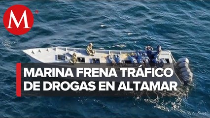 Marina intercepta lanchas rápidas con 4.8 toneladas de cocaína en el Pacífico