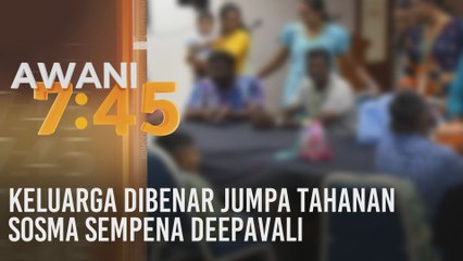 Keluarga dibenar jumpa tahanan SOSMA sempena Deepavali