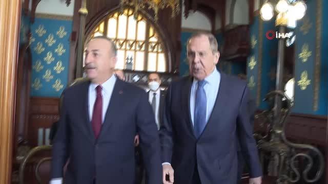 Bakan Çavuşoğlu, Moskova'da Rus mevkidaşı Lavrov ile görüştüBakan Çavuşoğlu: Türkiye başından beri net bir tutum sergiledi