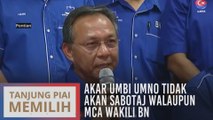 Akar umbi UMNO tidak akan sabotaj walaupun MCA wakili BN