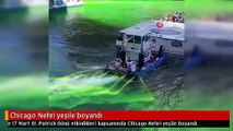 ABD'de nehri 'yeşile' boyadılar! İşte sebebi ve ilginç görüntüler...