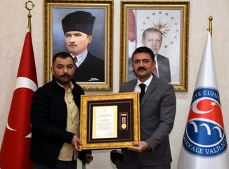 Kırıkkale'de gazi jandarma uzman çavuşa devlet övünç madalyası ve beratı verildi