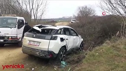 Silivri'de araç dereye uçtu: 1 yaralı