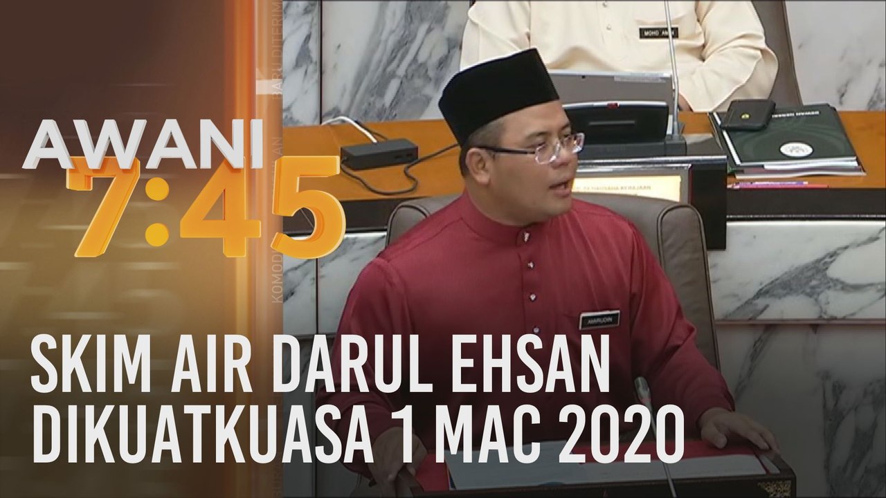 Skim Air Darul Ehsan dikuatkuasa 1 Mac 2020