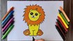 HOW TO DRAW A LION, EASY DRAWING, STEP BY STEP DRAWING FOR KIDS, EASY ART