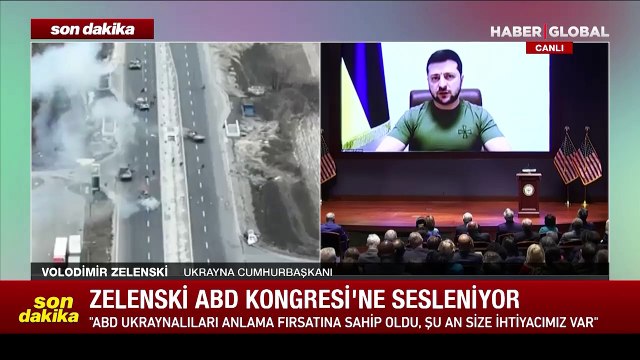 Ukrayna lideri Zelenski ABD Kongresi'ne seslendi: Şu an size ihtiyacımız var