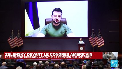 REPLAY - Le président ukrainien V. Zelensky devant le Congrès américain