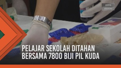 Pelajar sekolah ditahan bersama 7800 biji pil kuda
