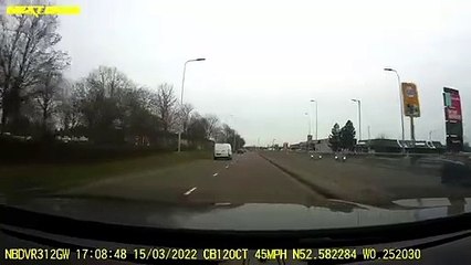 Lamborghini crashes on Bourges Boulevard in Peterborough