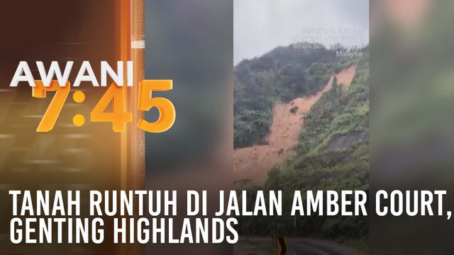 Kejadian tanah runtuh di Jalan Amber Court, Genting Highlands