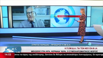Ο Στράτος Παραδιάς, πρόεδρος της ΠΟΜΙΔΑ στο δελτίο του Star